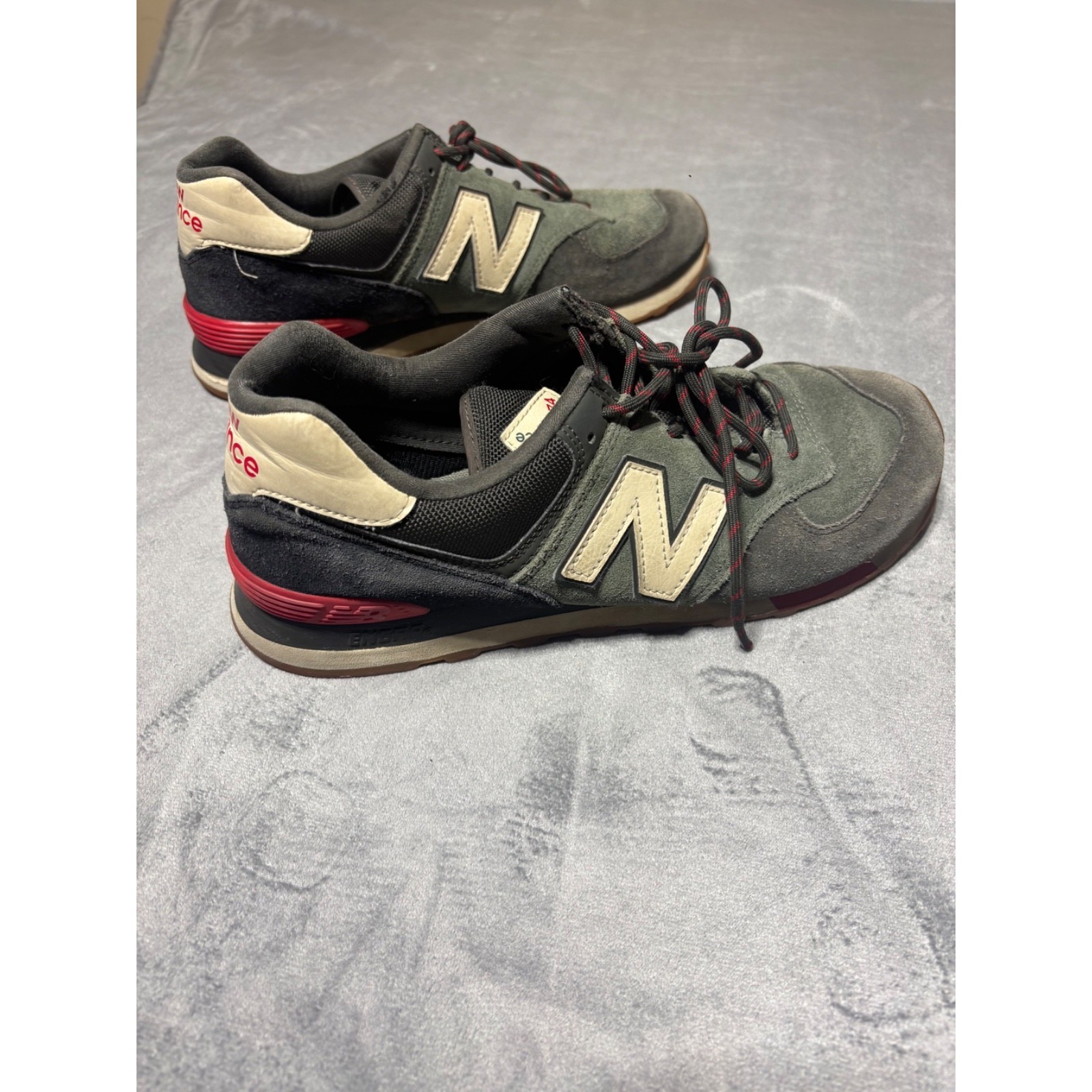 New Balance 574 Mens 10.5 D Green Red Gum Seasonal Pack Ml57jhr Wear